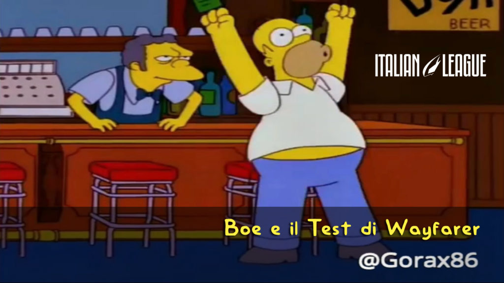 Boe e il test di Wayfarer